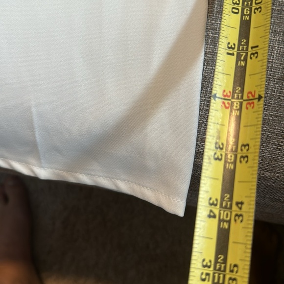 Missguided Tall White Crepe Wide Leg Trousers, White Women's pants - Picture 8 of 8